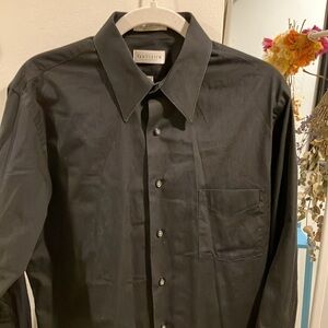 Men’s Black Van Heusen Dress Shirt Large Size 16 32/33 Great Condition